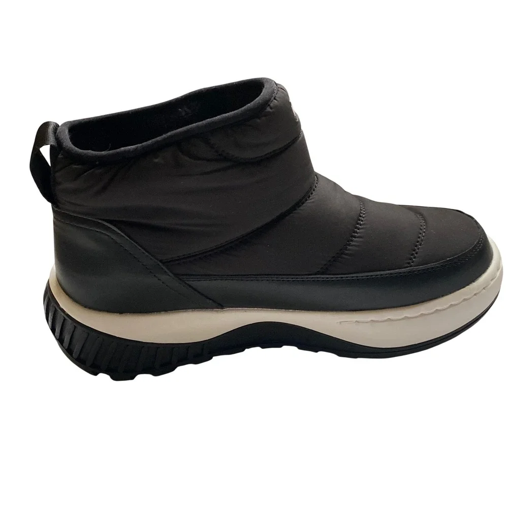 Tommy Hilfiger Womens‎ Black Puffer Ankle Boots Faux Fur Lined Platform 6.5 NWOB